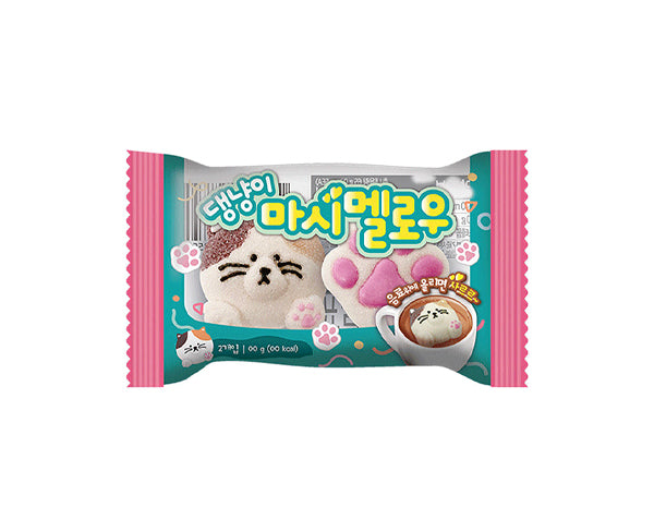 Bonbons marshmallow coréens CAT & PAW en forme de chat – sachet de 30g