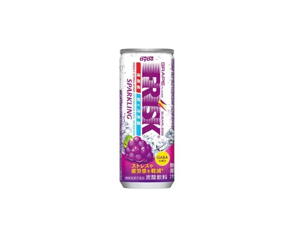 Boisson japonaise FRISK Sparkling Grape Cool Sensation 250ml canette raisin pétillante