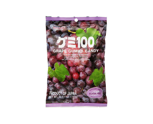 Bonbons japonais Gummy 100 Raisin Kasugai â sachet 107g
