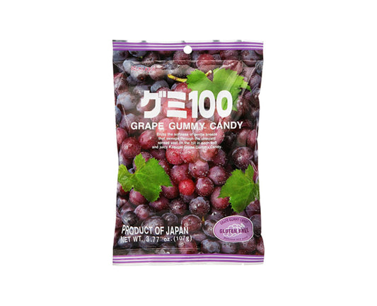 Bonbons japonais Gummy 100 Raisin Kasugai – sachet 107g