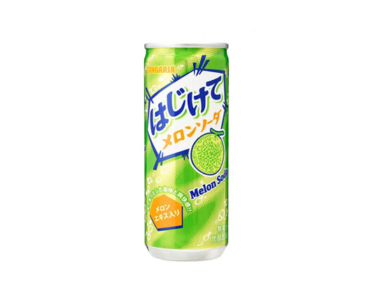 Soda Japonais saveur melon en canette de 250ml – Boisson gazeuse Sangaria
