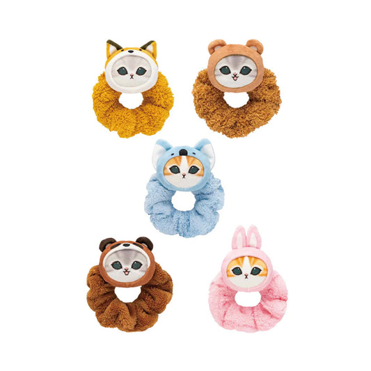 Chouchou élastique pour cheveux avec mini peluche chat Mofusand Nyanpantsu Parade