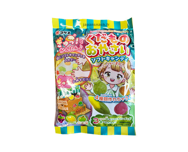 Kit bonbons japonais DIY fruits & légumes avec saveurs raisin, citron et pomme verte - édition anti gaspi