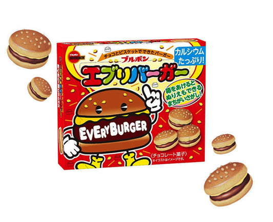 Mini biscuits japonais en forme de burgers au chocolat – Everyburger 66g