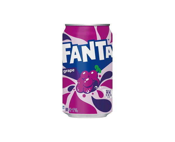 Bouteille de Fanta Raisin Japonais 350ml au goût de raisin avec vitamine B6