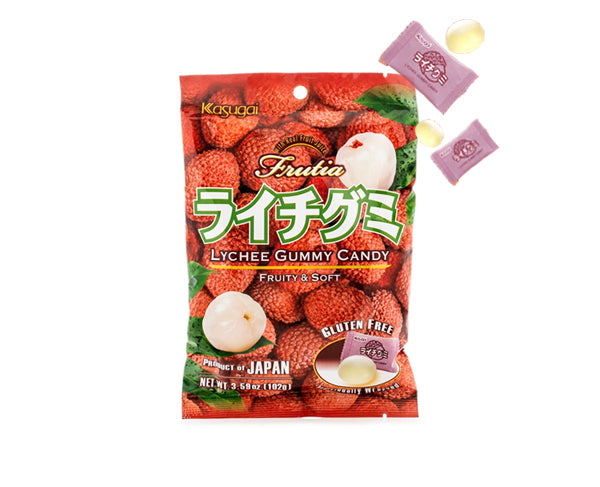 Bonbons gummy japonais saveur litchi – Kasugai 102g