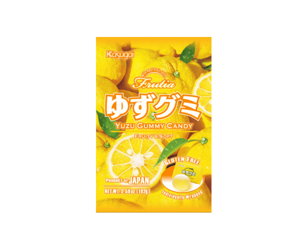 Bonbons mous japonais saveur yuzu Kasugai en sachet 102g
