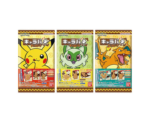 Tablette de chocolat japonaise Pokémon KYARA-PAKI avec visuel aléatoire