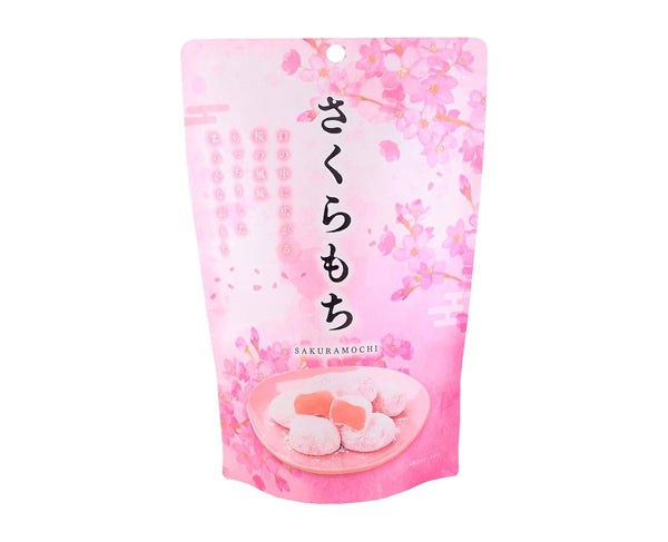 Photo d’un mochi japonais Sakura 130g à la saveur délicate de fleur de cerisier