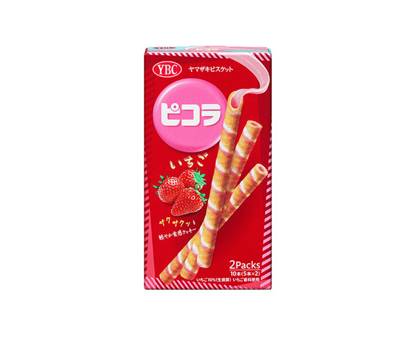 Biscuits japonais Picola à la fraise 49g – gaufrettes croustillantes fourrées