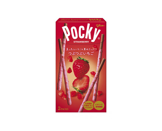 Pocky Fraise Japonais – Tsubu Tsubu Ichigo avec morceaux de fraise – 55g