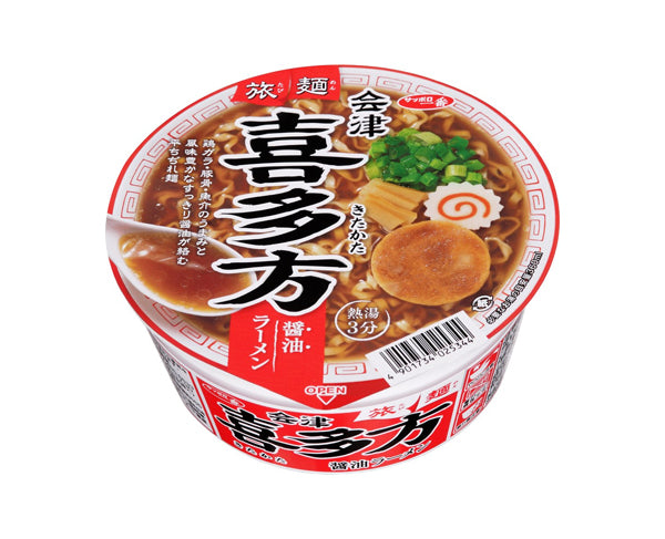 Image du ramen japonais Sapporo Ichiban Tabi-Men Aizu Kitakata Shoyu – Nouilles plates 72g