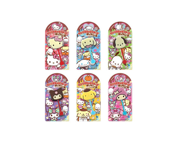 Sucette chocolat japonaise Sanrio avec personnages Hello Kitty et Cinnamoroll - 10g