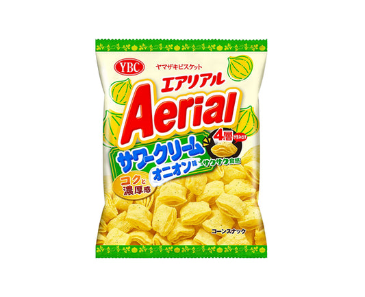Chips japonaises Aerial Sour Cream & Onion 65g – maïs soufflé croustillant saveur crème et oignon