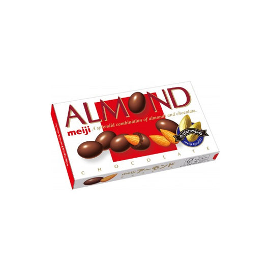 Boîte de chocolats japonais aux amandes entières torréfiées Meiji Almond Chocolate Original.