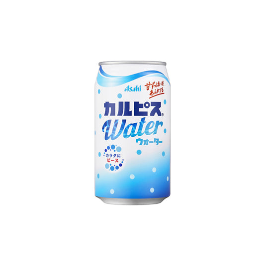Cannette bleue et blanche de Calpis Water Asahi, boisson japonaise lactée 350ml.