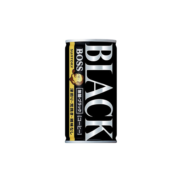 Canette de café noir non sucré japonais de distributeur Suntory Boss Black édition Grand Sumo 185ml.