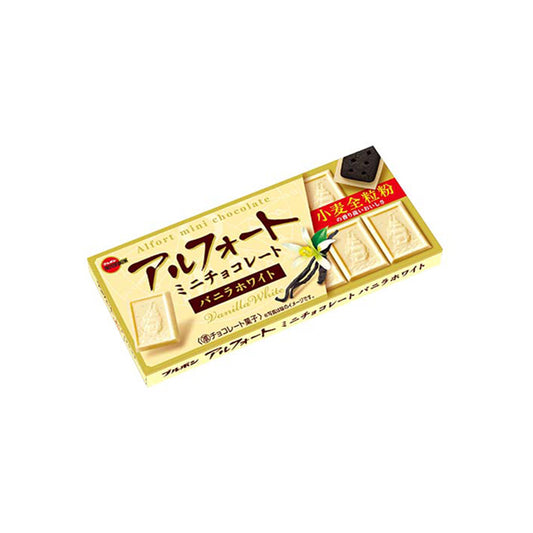 Biscuits japonais Bourbon Alfort Mini Vanilla White avec motif de voilier.