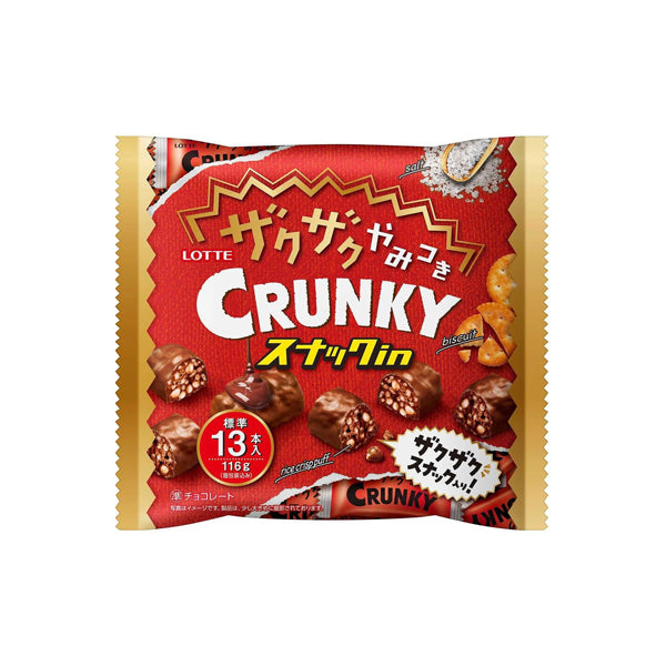 Grand sachet familial de chocolats croustillants Lotte Crunky-Zaku Zaku Snack In Share Pack