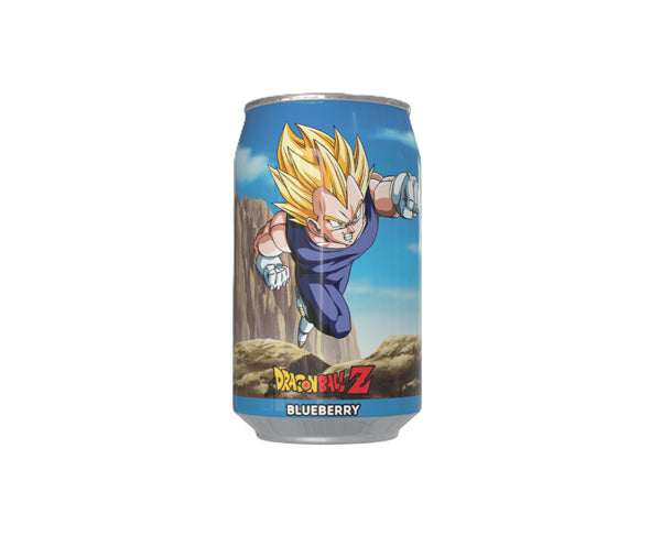 Canette soda Vegeta Dragon Ball Z saveur myrtille 330ml – boisson gazeuse  collector

