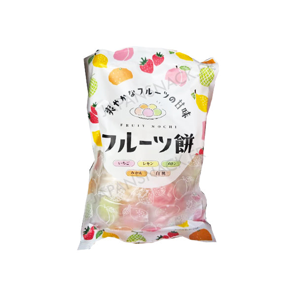 Assortiment de mochis japonais aux fruits Maruichi : fraise, citron, melon, mandarine et pêche blanche