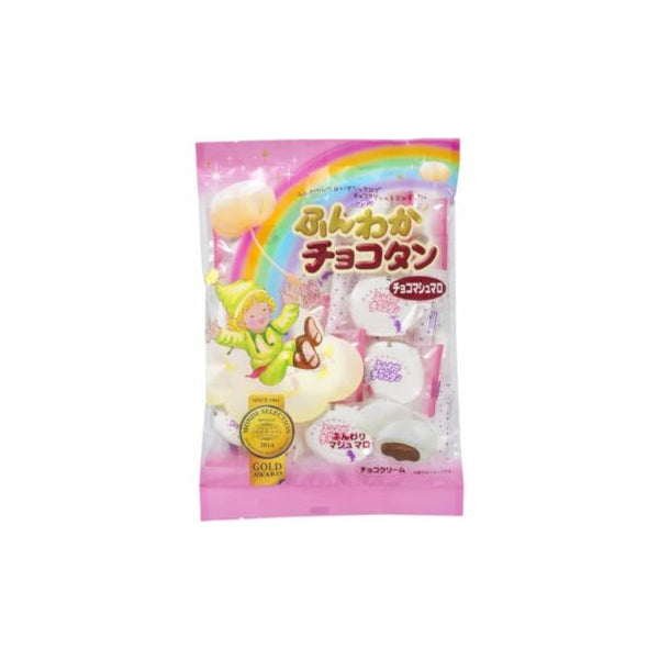Funwaka Choco-Tan 97g – guimauves japonaises cœur chocolat au lait