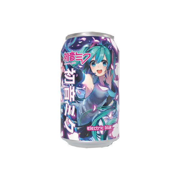 Canette de soda de collection Kawaji Hatsune Miku saveur myrtille, pomme et raisin blanc 330ml