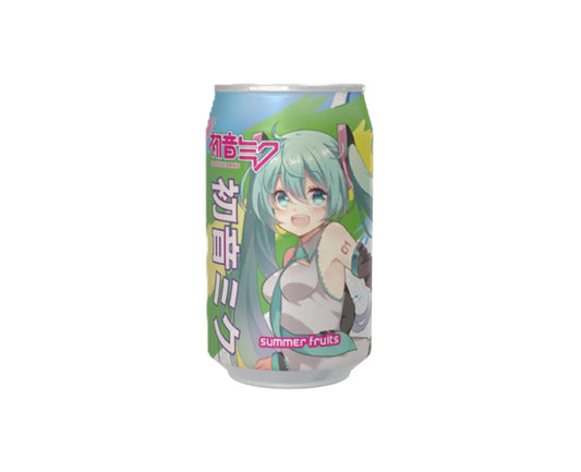 Boisson japonaise Hatsune Miku Summer Fruits Soda 330ml – fraise, framboise, pomme, cerise