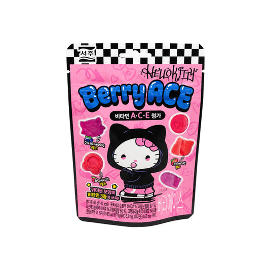 Hello Kitty Berry Ace Gummy – Bonbons Gélifiés Coréen Fruits Rouges - 42G