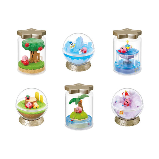 Terrarium miniature Kirby Tail of the Dream Fortune montrant Kirby dans des décors de rêve.