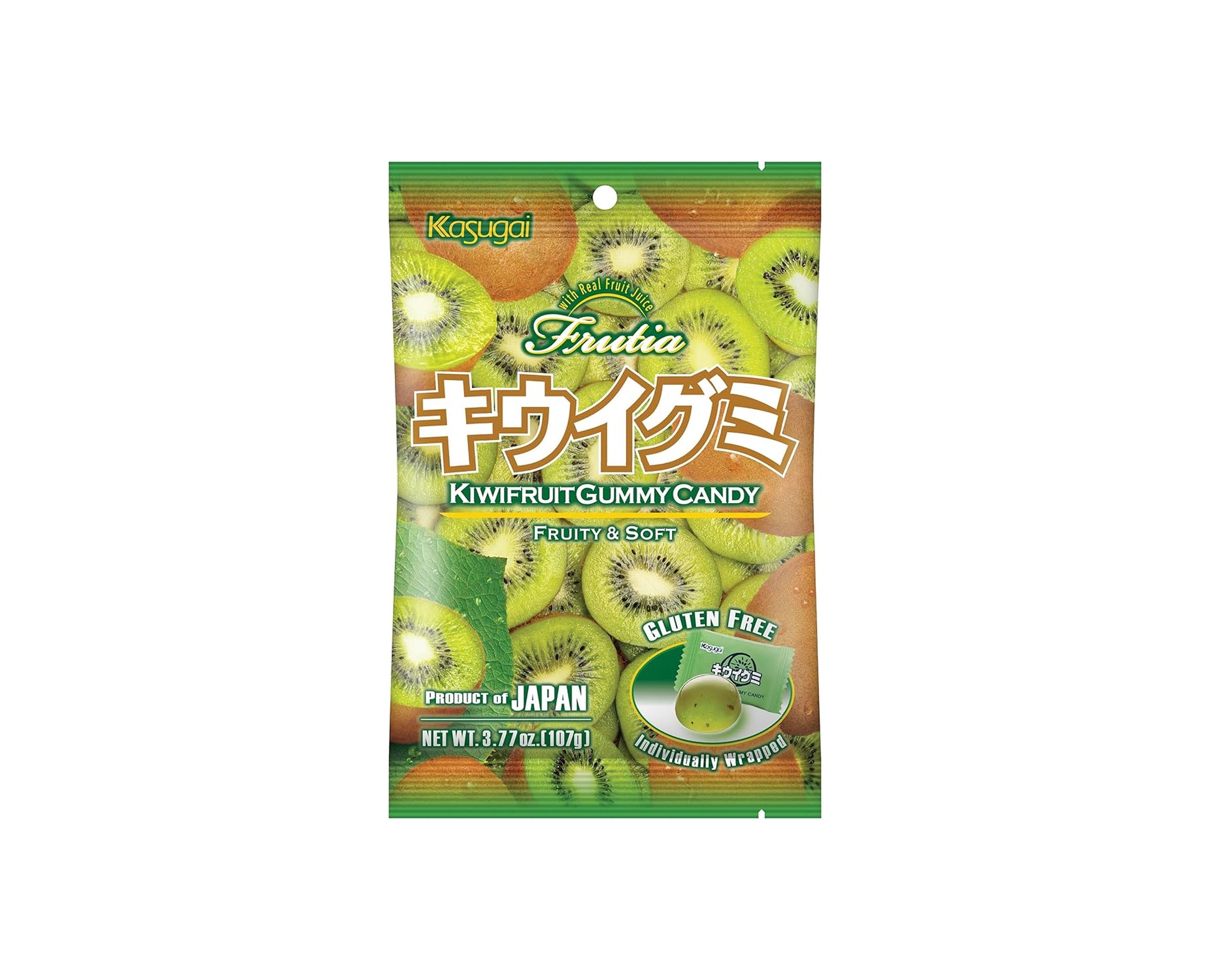 Bonbons Kasugai Kiwi – sachet 107 g – bonbons japonais saveur kiwi