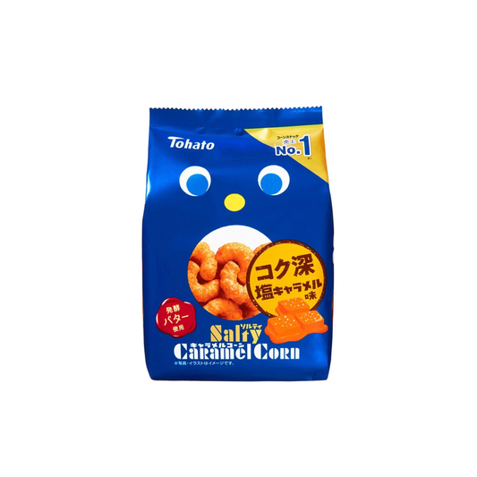 TOHATO Koku-Uma Salty Caramel Corn - Soufflés japonais au caramel au beurre salé 67G