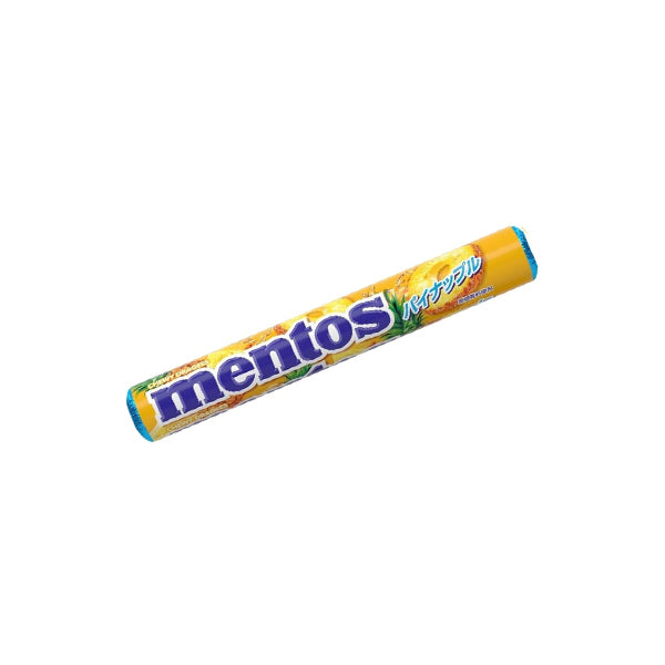 Rouleau de bonbons japonais dragéifiés Kracie Mentos Tropical Pineapple au goût d'ananas
