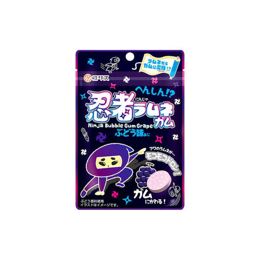 Chewing-gum japonais Ninja Bubble Gum saveur raisin par Coris.