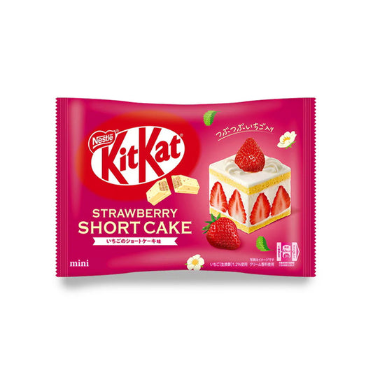 Sachet de KitKat Mini Japonais saveur Shortcake à la fraise (Fraisier japonais) 104.4g importé par Nestlé Japon.