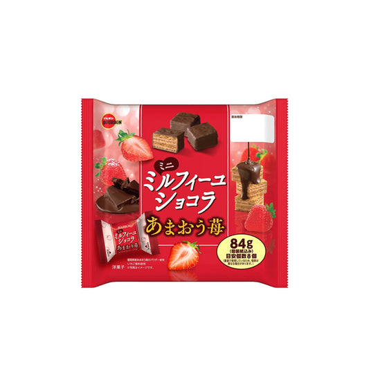 Petit Mille-Feuille chocolat fraise Amaou 84g – gâteau japonais Bourbon