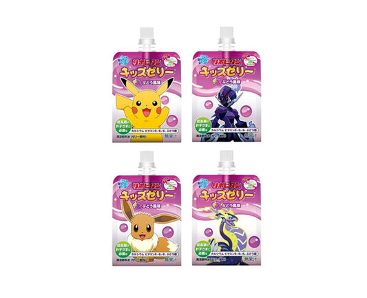 Gourde jelly Pokémon saveur raisin 125ml avec vitamines – packaging aléatoire