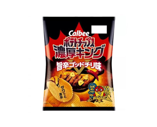 Chips japonaises Rich King Uma-Kara Calbee goût chili épicé – sachet 55g