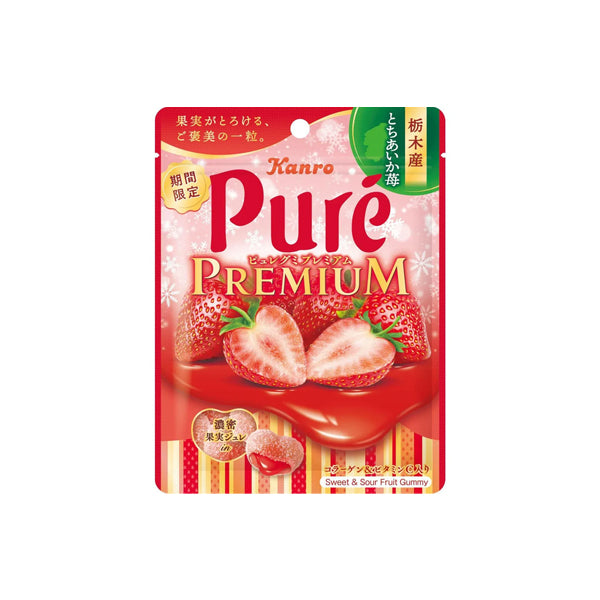 Puré Gummy Premium Tochi Aika Strawberry 54g – gummies japonais fraise Kanro