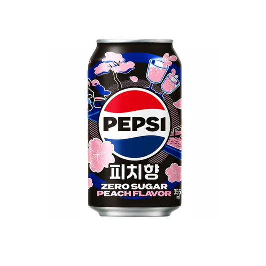 Pepsi Zero Sugar White Peach – Boisson Gazeuse Coréenne Pêche Blanche - 355ML