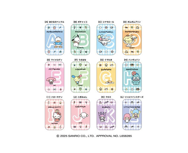 Boîte métal Sanrio avec bonbons Ramune alphabet japonais 6g