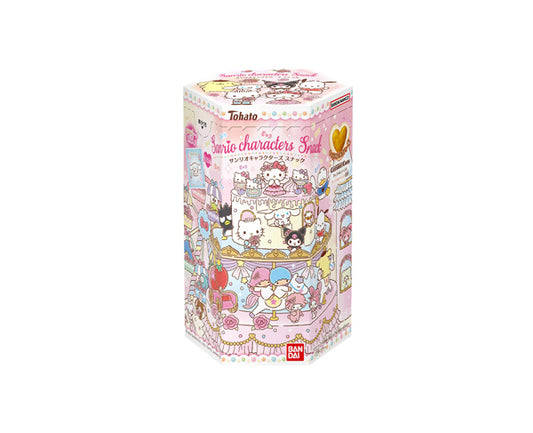 Snack japonais Sanrio saveur thé au lait en forme de cœur avec 1 sticker à collectionner