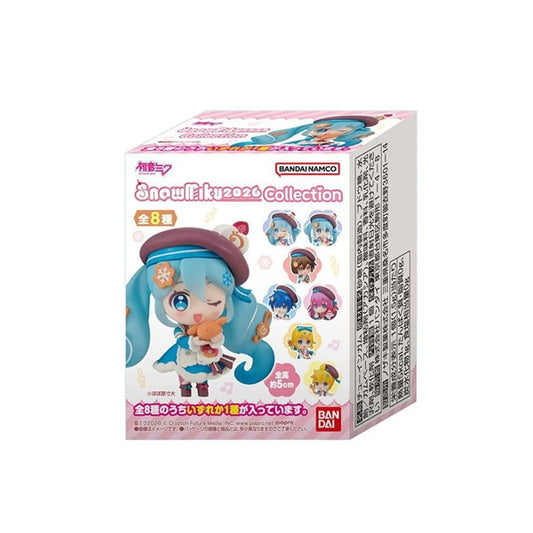 Boîte de figurine japonaise Shokugan Bandai Snow Miku Mini Mascot Collection 2026