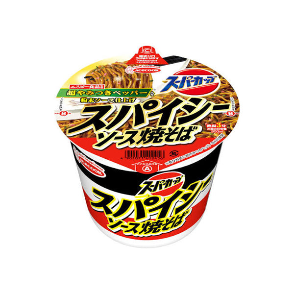 Bol de nouilles yakisoba sautées instantanées japonaises Acecook Super Cup Spicy Sauce