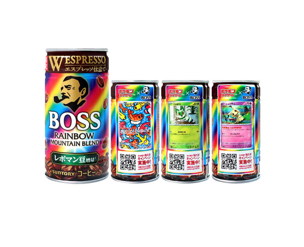 Canette de café Boss Rainbow Pokémon - boisson japonaise 185ml


