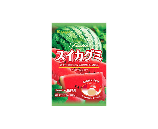 Bonbons mous japonais Kasugai saveur pastèque dans un sachet de 107